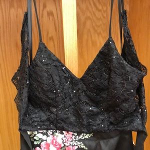 Black Floral Prom Dress